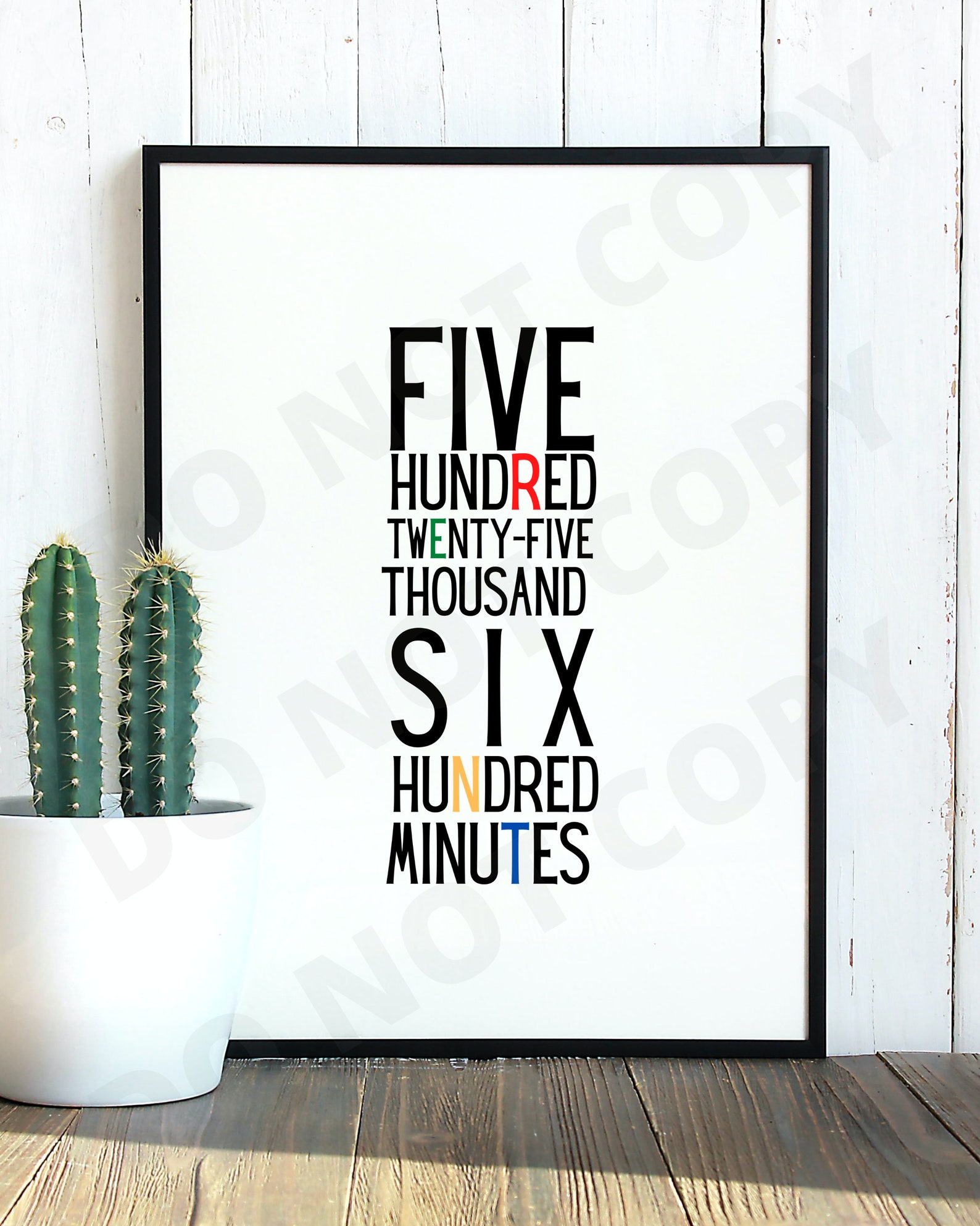 RENT Musical Quote Digital Download 525600 Minutes Etsy