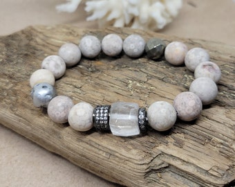 beaded bracelet/stretch bracelet/gemstone bracelet/boho bracelet/pave jewelry/quartz bracelet/gemstone bracelet/stack bracelet