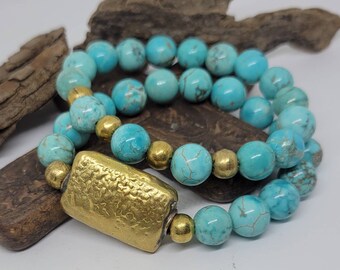 Boho bracelets/stack bracelets/stretch bracelets/beaded bracelets/turquoise bracelets/rustic jewelry/arm candy/bracelets for women/bohochic