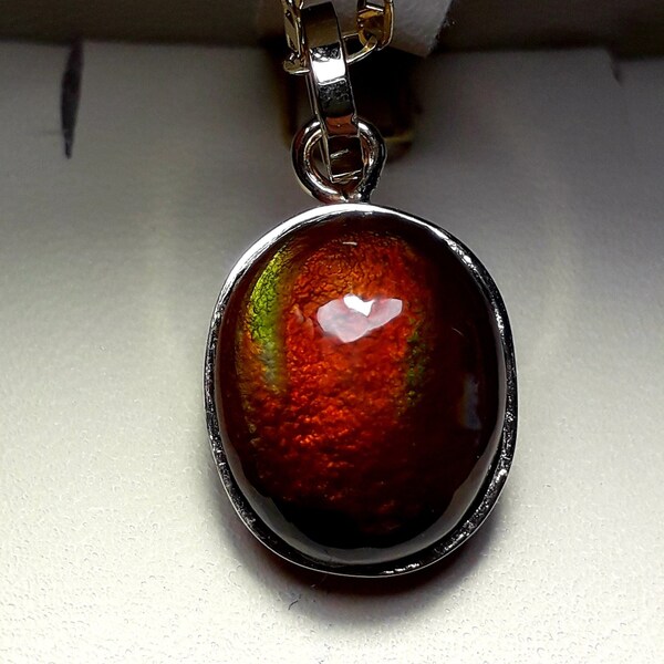 Fire Agate Pendant - Etsy
