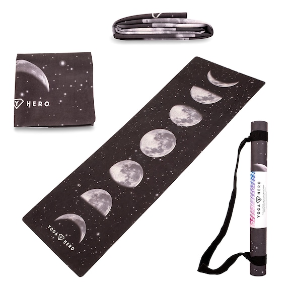 Foldable Travel Yoga Mat 1mm Moon Phase Foldable Mat Moon Etsy