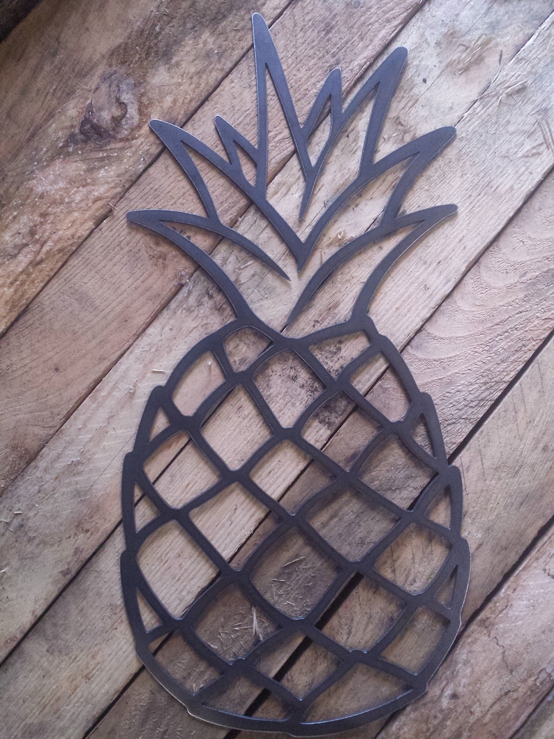 Pineapple Metal Wall Art Home Decor Etsy