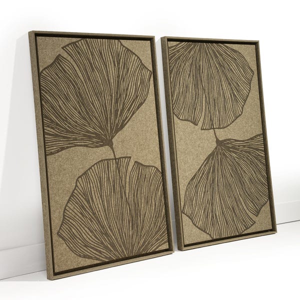 Felt Wall Art for Home and Office, Sage Green Acoustic Decor, Set of 2