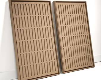 Paneles acústicos de fieltro para pared, decoración moderna con absorción de sonido, color beige (juego de 2)