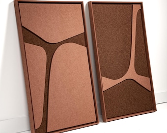 Rust Brown FeltArt for Acoustic Living – Minimalist Design, 100% PET-Felt – Maximum Acoustic Comfort