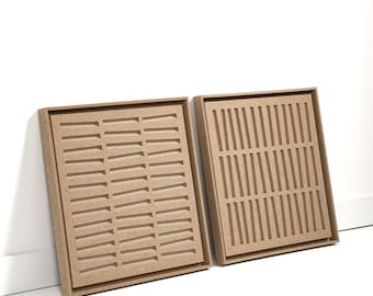 Acoustic Felt Wall Panels, Sound Absorbing Art, Modern Minimalist Decor (Set of 2)