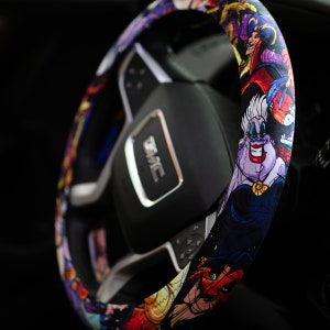 Sketchy Villains Inspired Steering Wheel Cover