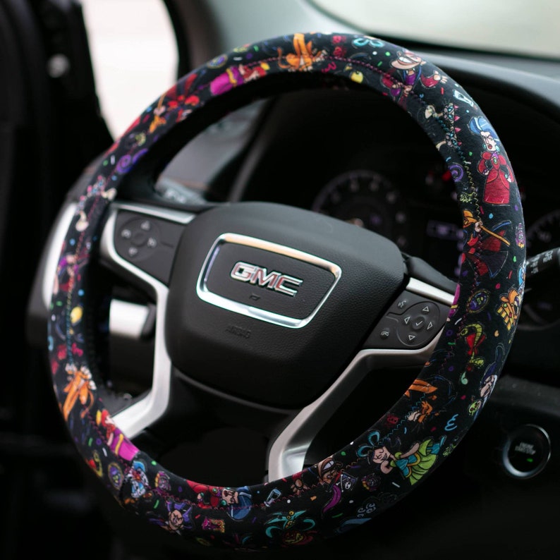 Disney Fan's Steering Wheel Cover Black Jelly-vil Halloween - Etsy
