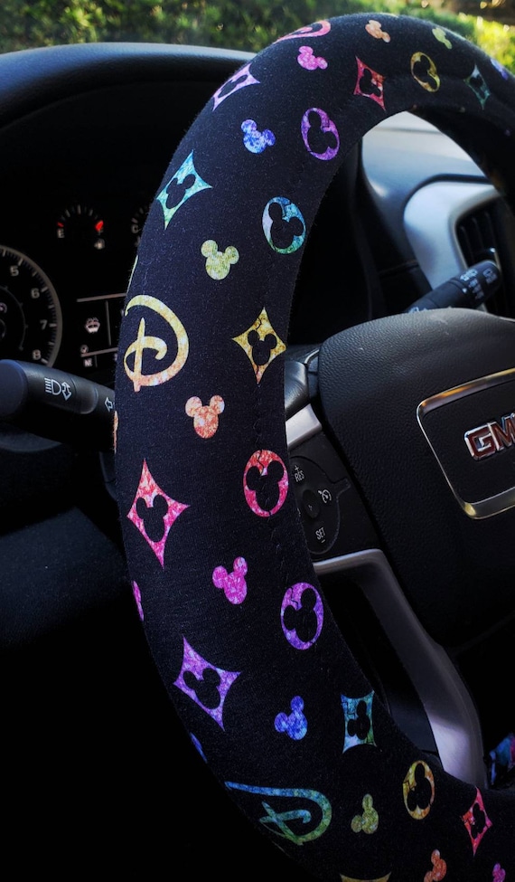 Winter 3-section Bright Strip Plush Car Steering Wheel Cover