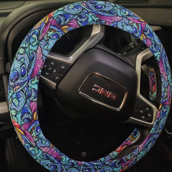 Inked Stitch inspired steering wheel cover