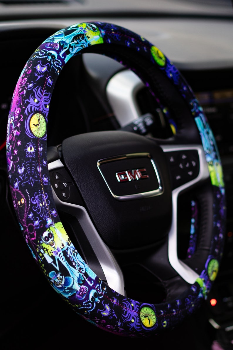 Disney Fan's Steering Wheel Cover Foolish Mortals Halloween - Etsy
