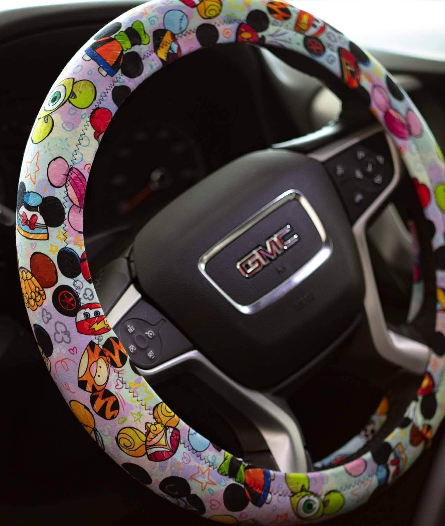 Discover Disney Fan's Bouquet hats steering wheel cover