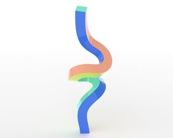 DIY Schweißprojekt, quadratische Spiralskulptur, Metallausschnitt Vorlage, Skulptur im Freien, modernes Dekor. DXF, CDR