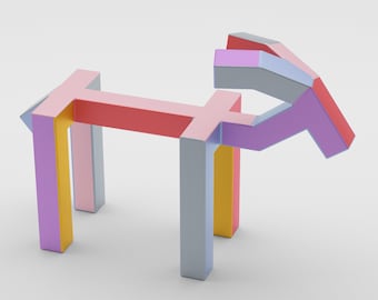 Welding Project, DIY Goat Sculpture, Metal CNC Cutting, DXF Template, Plasma cutter, Metal craft, Tig welding,