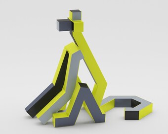 Svetsprojekt, DIY-apskulptur, CNC-skärning av metall, DXF-mall, plasmaskärare, metallhantverk, TIG-svetsning, lågpolymodell