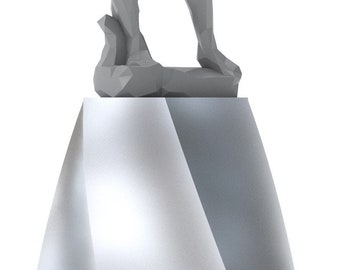 DIY Welding Project, pedestal Sculpture, Metal Cutting Template,  DXF Template, Plasma cutter, Metal craft, Tig welding, Low Poly Model