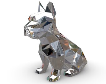 DIY metallskulptur med bulldogg, CNC-skärning i DXF-mall