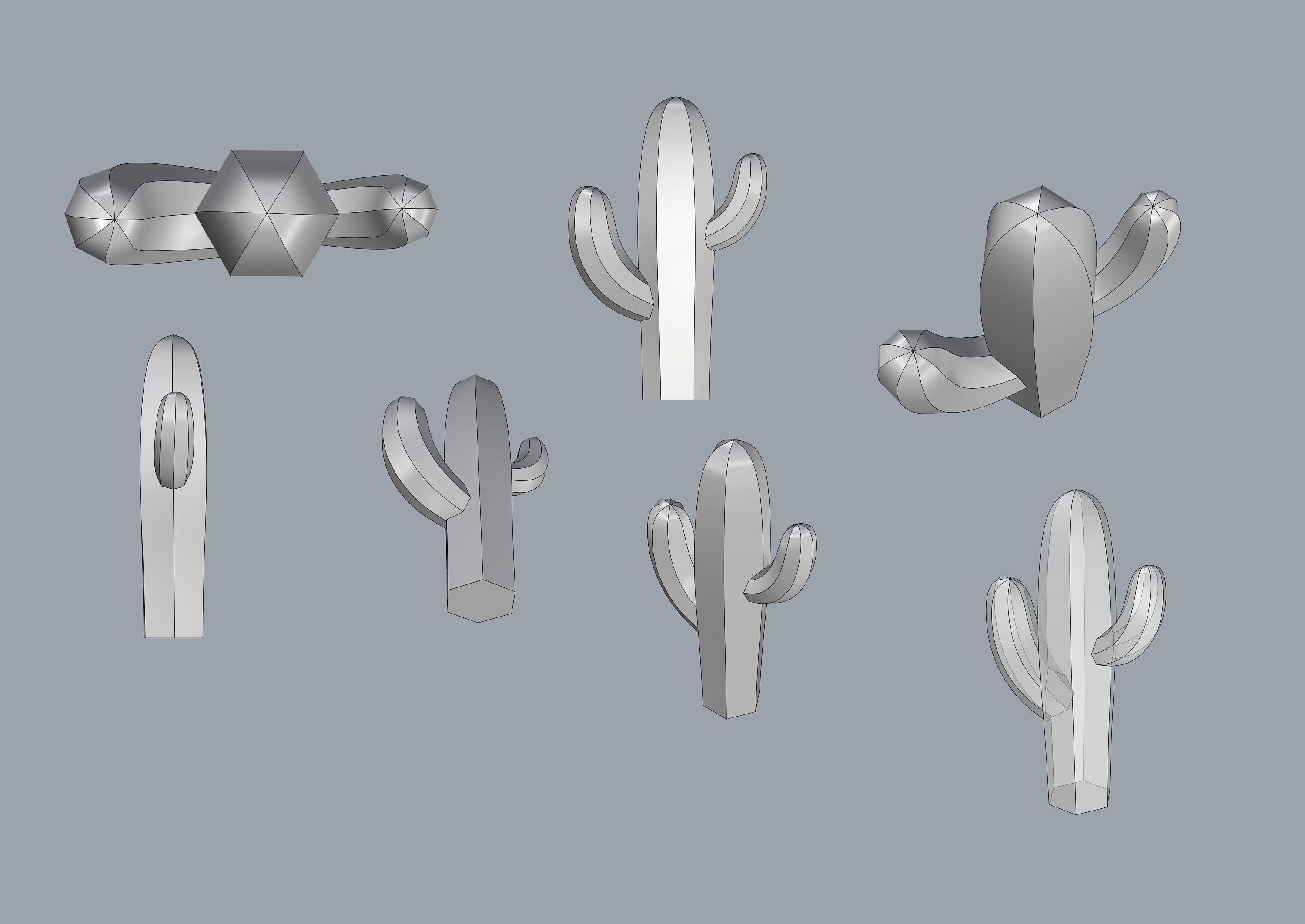 DIY Metal Cactus Sculpture, Welding Project, CNC DXF File - Etsy