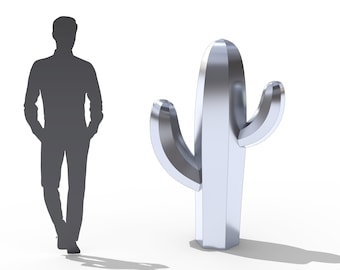 DIY Metal Cactus Sculpture, Welding Project, CNC DXF File