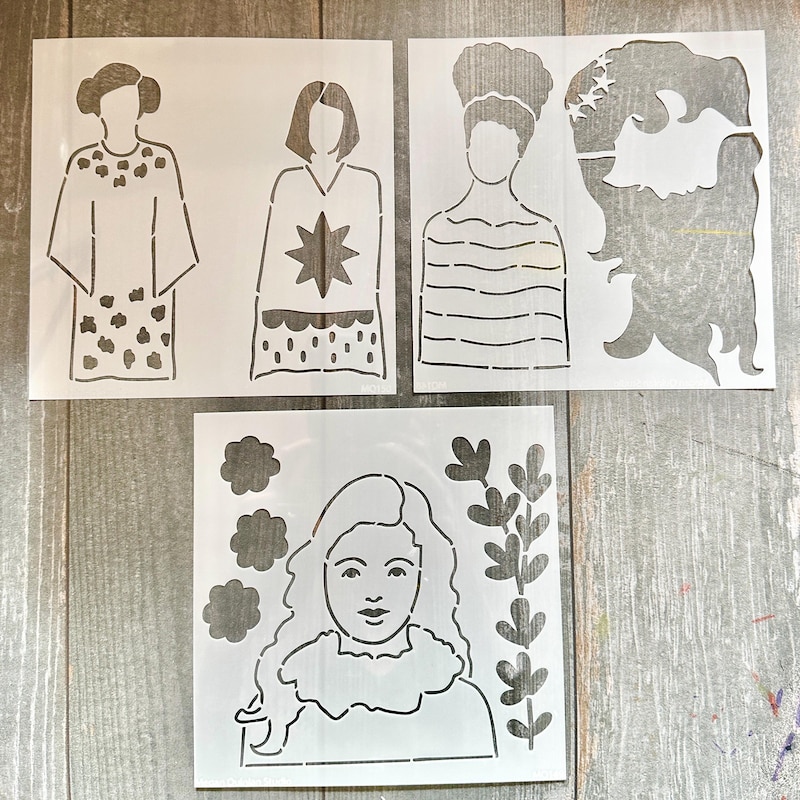 Jscript Stencil Stencils and Craft - Etsy