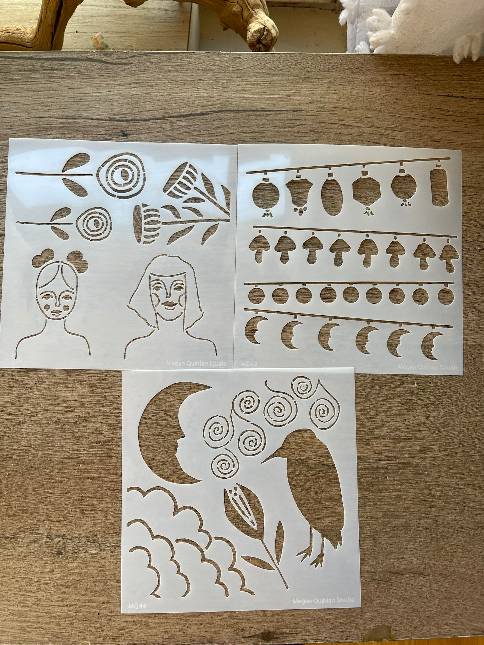 Paper doll stencils to create and cut difficult