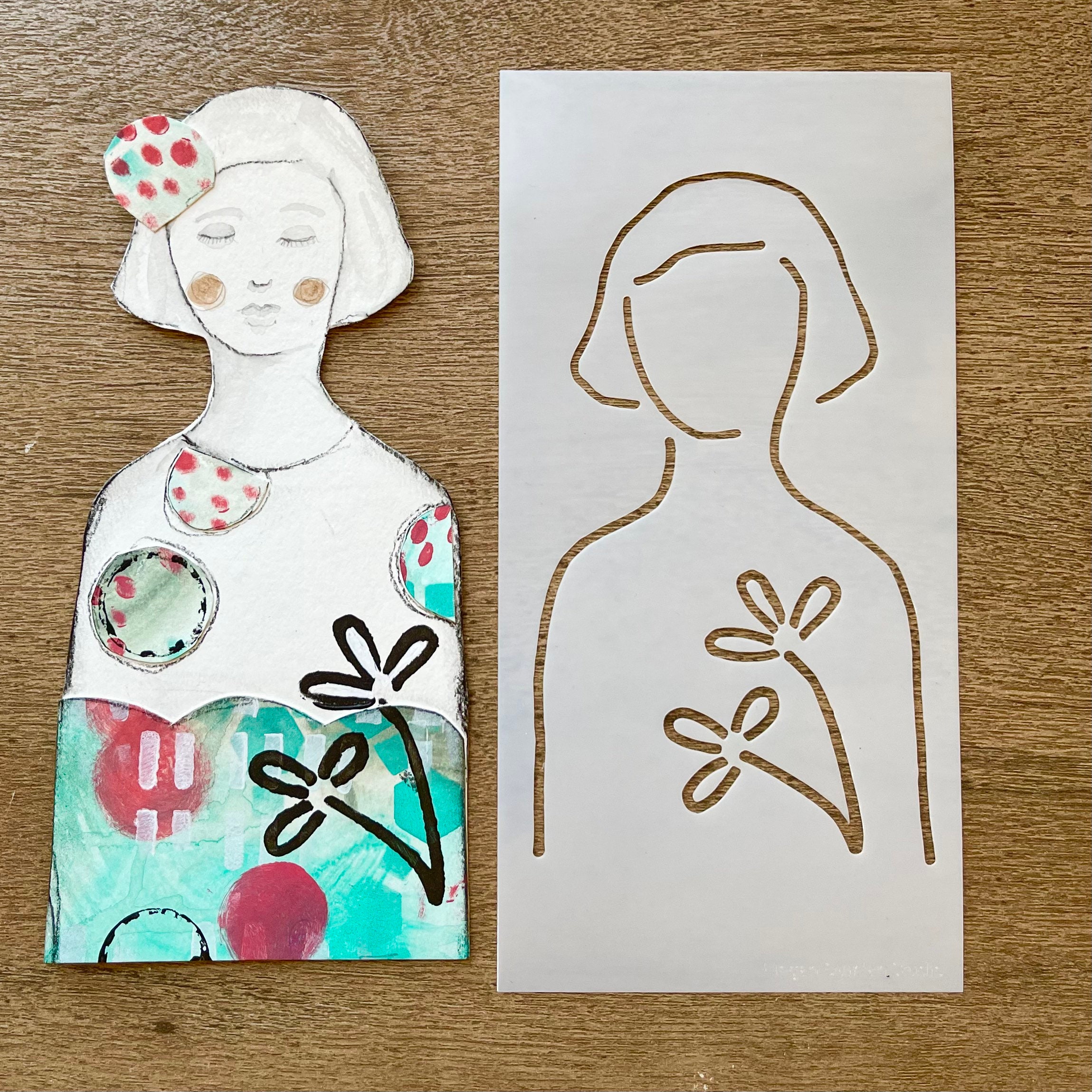 Paper Doll Stencil Set - Etsy Australia