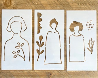 Paper Doll Stencil Set