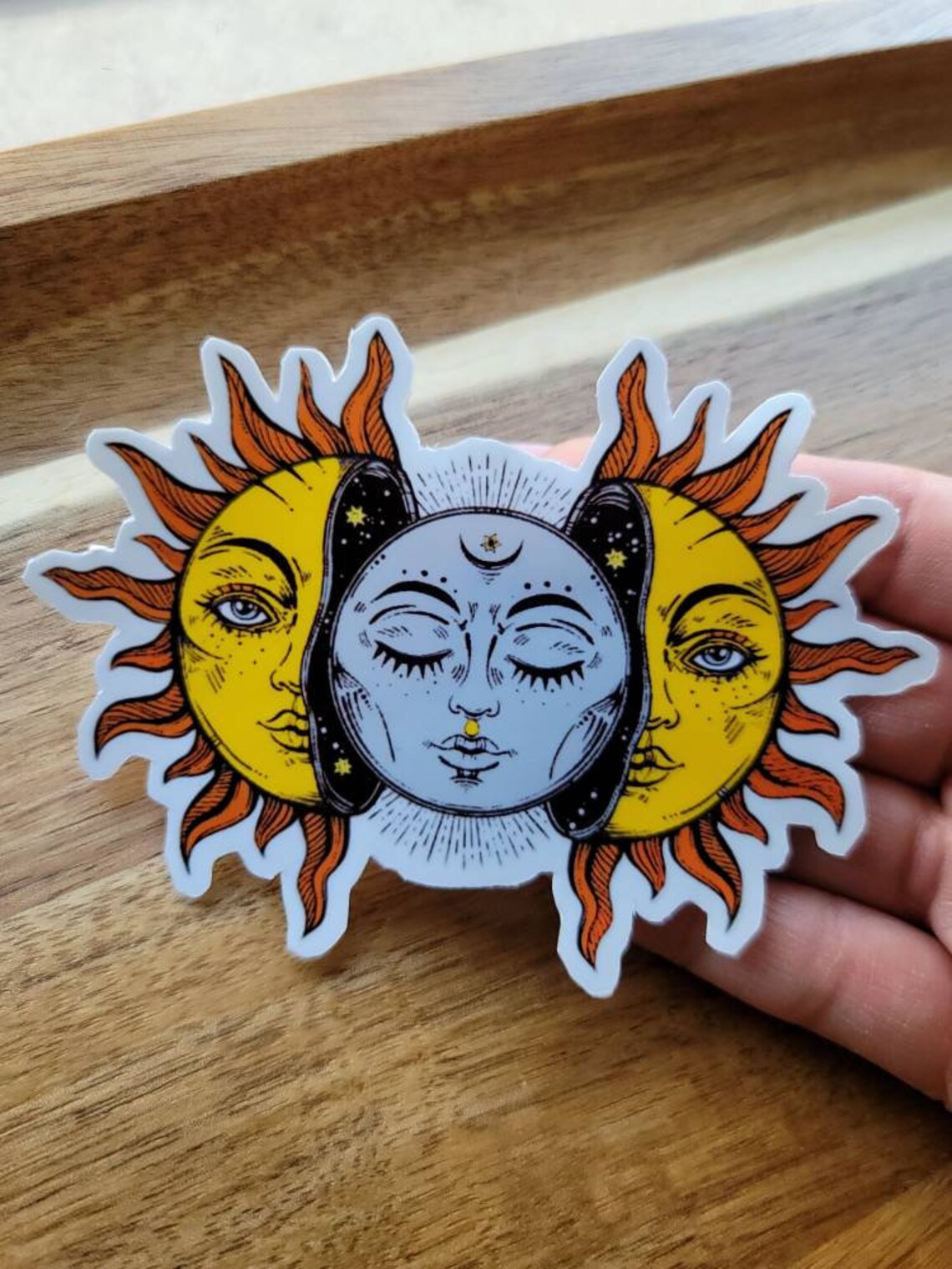 Sun and moon Sticker | Etsy