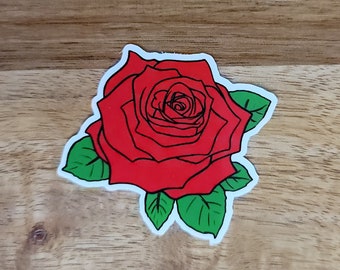 Rose sticker/ Flower sticker/ Vinyl sticker/ Journal sticker/ Laptop sticker/ Laminated die cut sticker