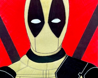 Deadpool Brilhante A4 Arte Original