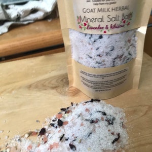 Goat Milk Herbal Mineral Salt Bath image 2