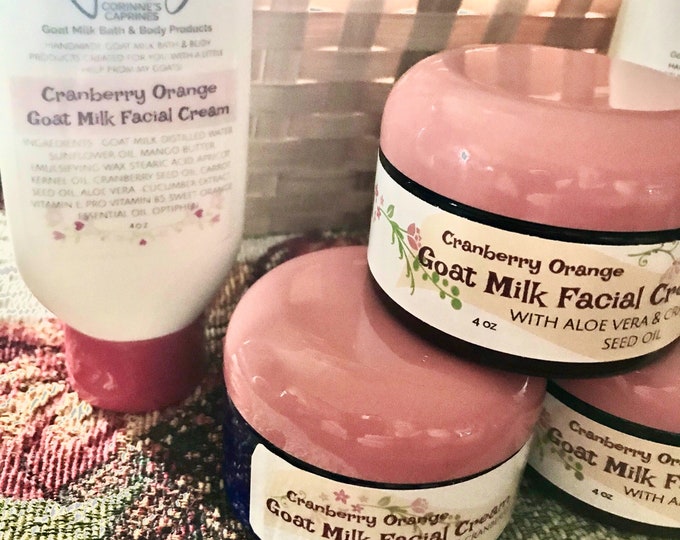 Featured listing image: Cranberry Orange Goat Milk Facial Cream