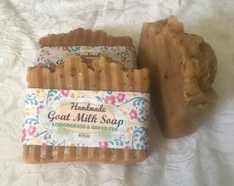 Lemongrass & Green Tea Goat Milk Soap
