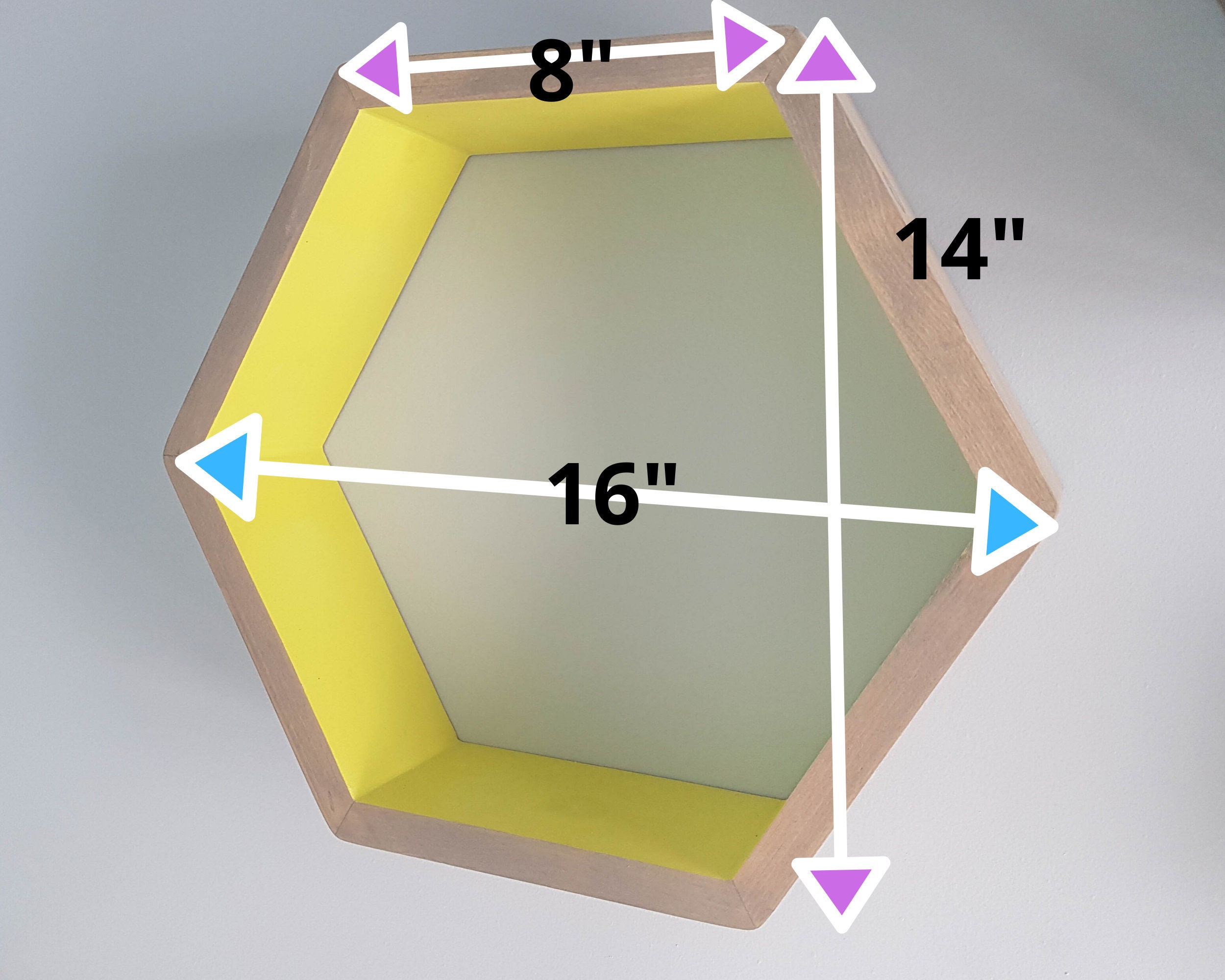 Large 16 Hexagon Shelves Black Shelves Floating Etsy Canada