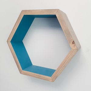 Hexagon Shelf Single 16&quot;, Honeycomb Shelf, Floating Shelves, Geometric Shelves,Modern Shelf, Hexagon Shelves, Living Room Shelves