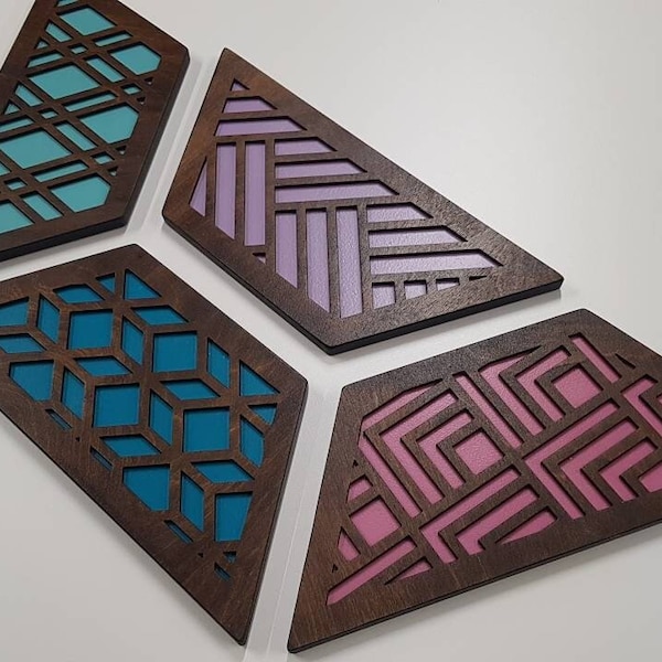 Colorful Trivet, Trivet For Plates, Dining Table, Unique, Geometric Houseware, Trivet add ons, Modern Trivets, Custom Trivet Set