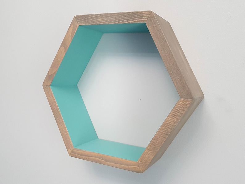 Hexagon Shelf 14 With Mid Shelf Shelf Etsy