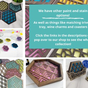 Design Your Own Coaster Set, Unique Modern, Colorful, Single or Sets, Geometric Patterns, Gift For Her, Apartment Decor, House Warming Gift image 9