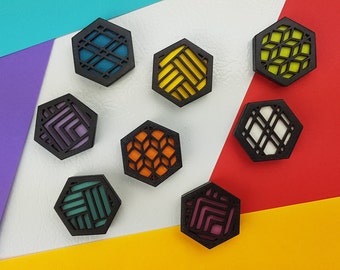 Strong Fun Cheerful Magnets, Design Your Own Black Wood Magnets, Creative and Fun Decorative Pieces for Your Home and Office