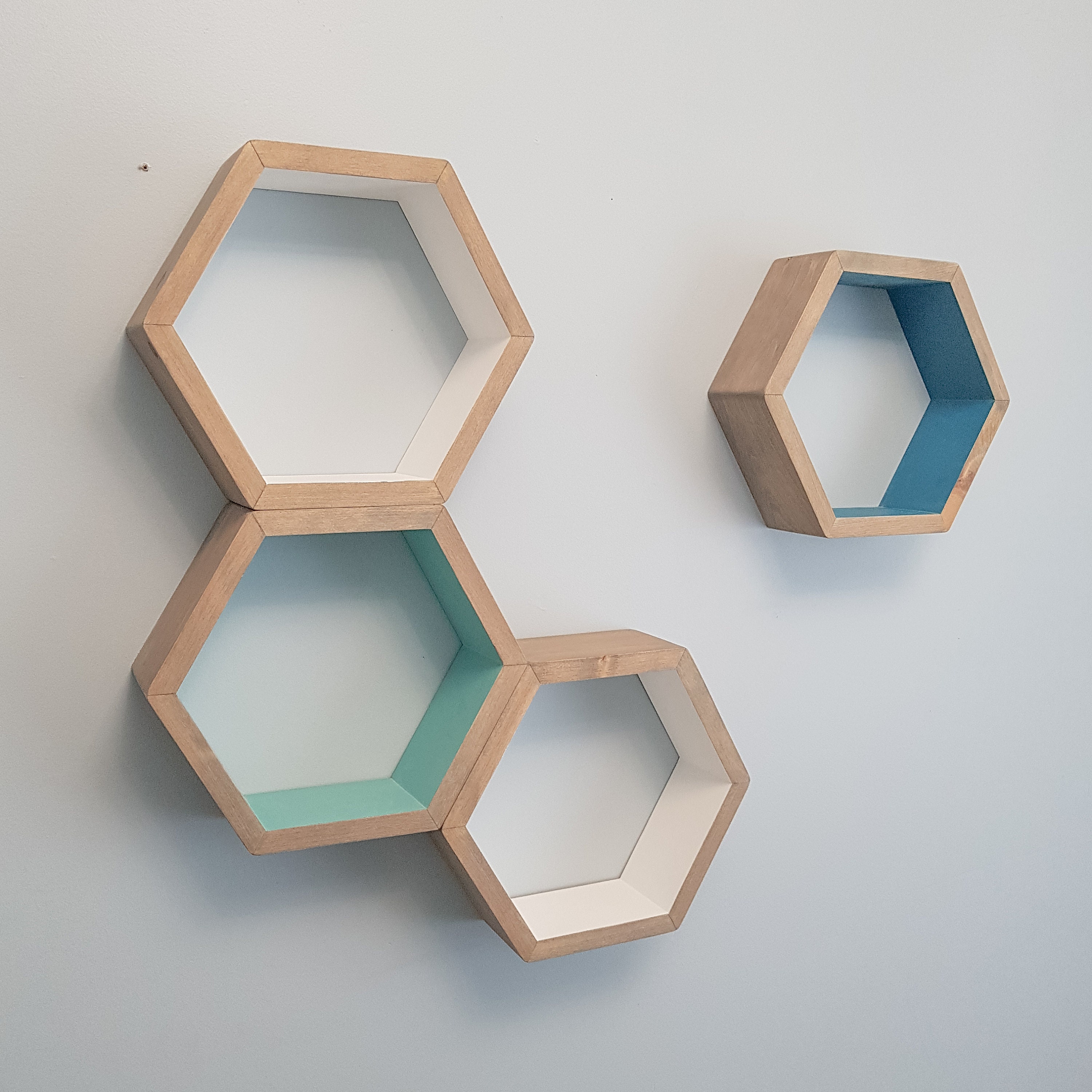 Large 16 Hexagon Shelves Black Shelves Floating Etsy Canada