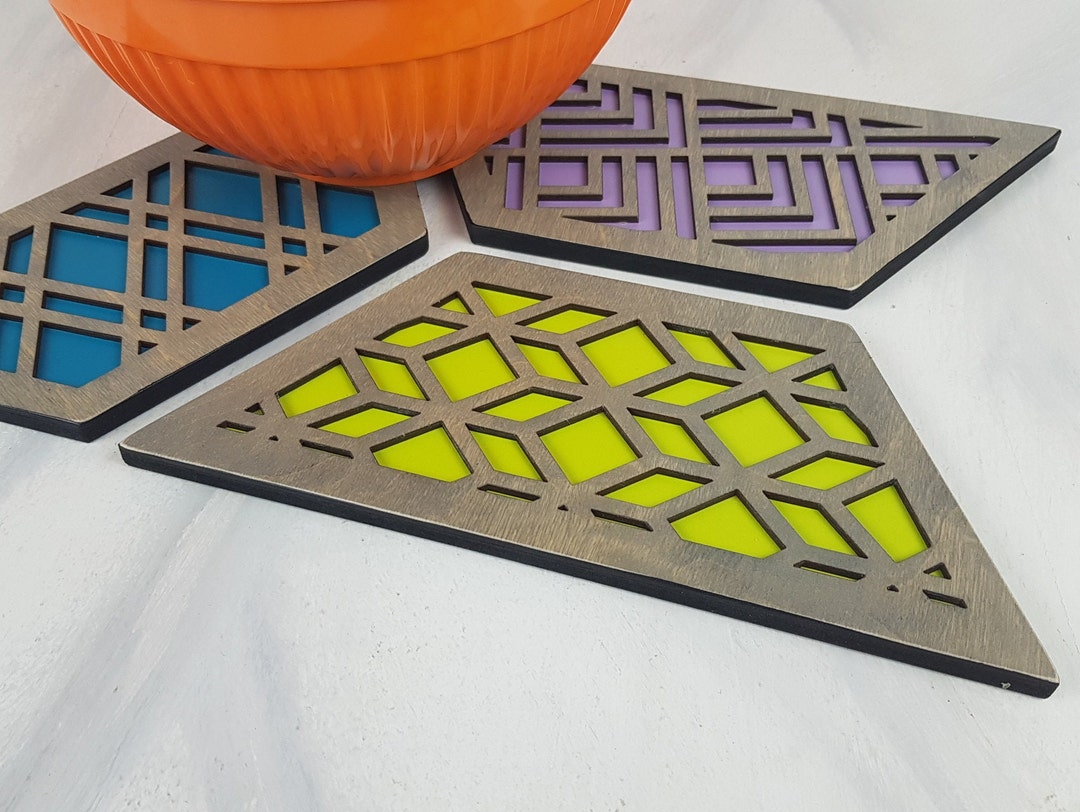 Custom Trivet Set, Colorful Trivet, Trivet for Plates, Dining Table Trivet, Unique Trivet