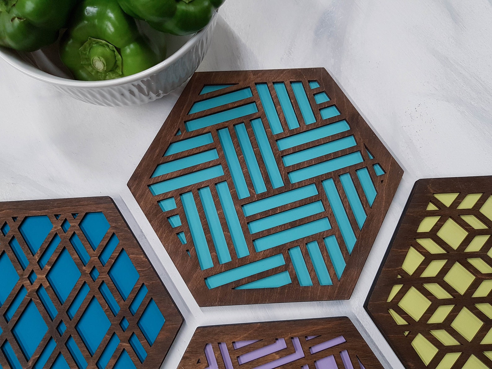 Unique Trivets Colorful Trivet Trivet For Plates Dining Etsy