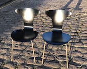 SOLD Pair of Fritz Hansen 3105 Mosquito Munkegaard Chairs by Arne Jacobsen Rare 1950s Made In Denmark SOLD