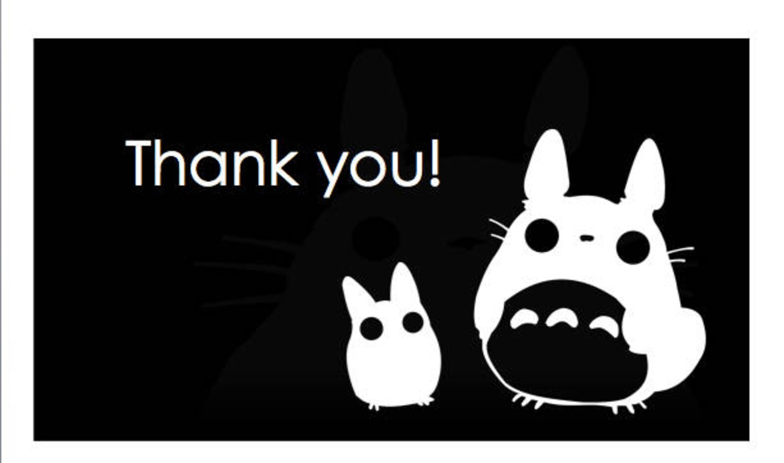 Totoro Thank you card Printable Digital Download | Etsy