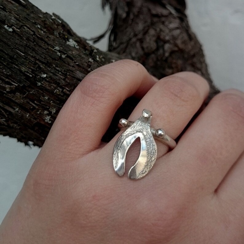 Anillo De Plata Con Forma De Cl toris Etsy