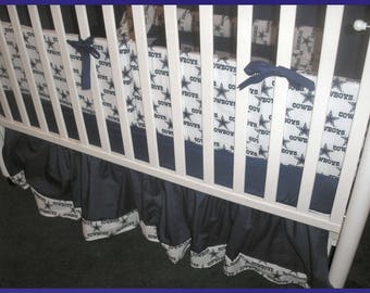 Dallas Cowboy Crib Bedding Free Personalized Pillow Etsy