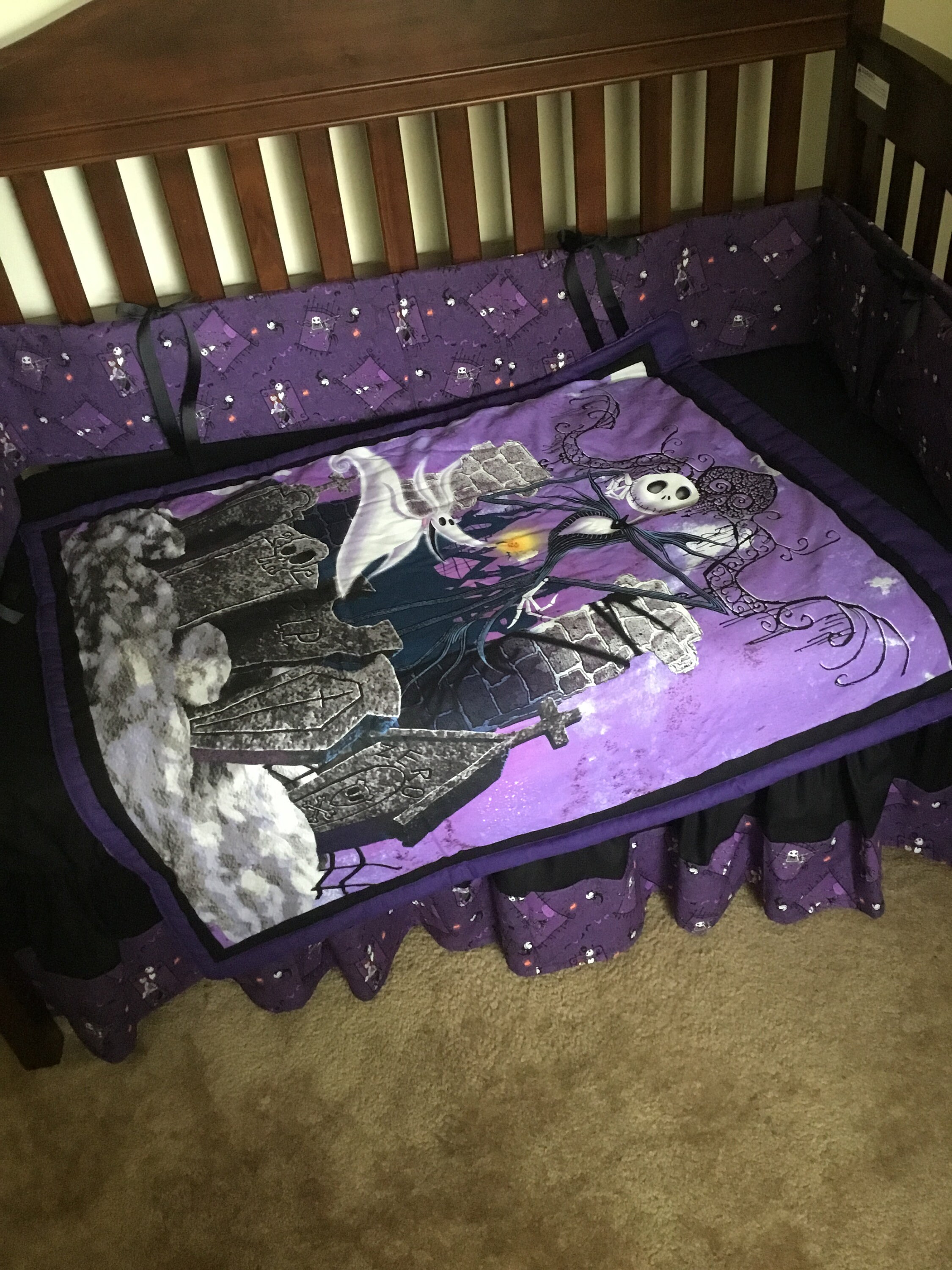 Nightmare Before Christmas Jack RARE Custom Made baby Crib Etsy