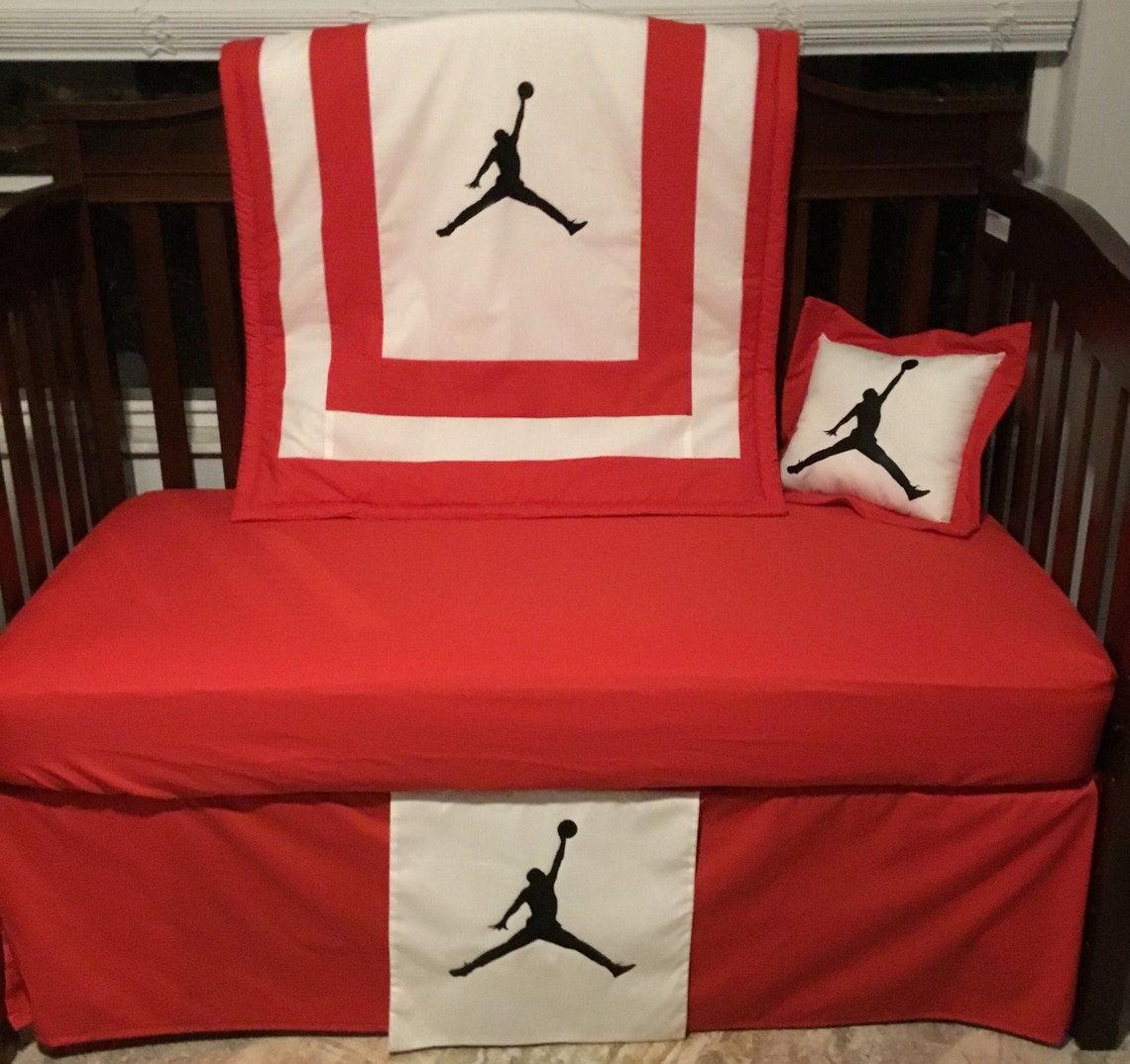 Michael Jordan Custom Made 4pc crib bedding/ Toddler Set Etsy