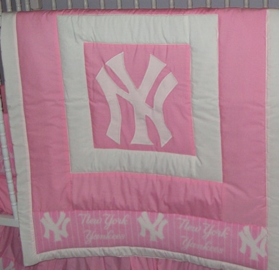 Rare New York Yankees Fleece Fabric In Pink And White Custom Etsy