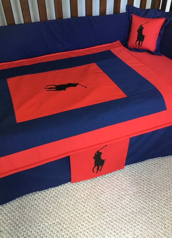 Custom Made Ralph Lauren Polo Crib Toddler Bedding Set Etsy